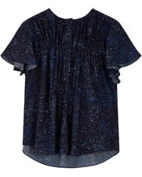 Isabel Marant - Speckled Pleated Blouse - Lyst