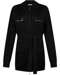 Liu Jo - Appliqué-Pocket Belted Cardigan - Lyst