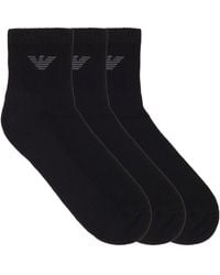 Emporio Armani - Pure Cotton Sweat-Absorbent And Breathable Cotton Socks - Lyst