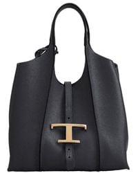Tod's - Timeless Logo Plaque Mini Tote Bag - Lyst