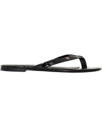 Anine Bing - Noelle Croc-Embossed Flat Sandals - Lyst