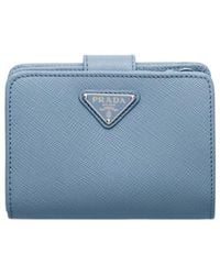 Prada - Small Saffiano Leather Wallet - Lyst