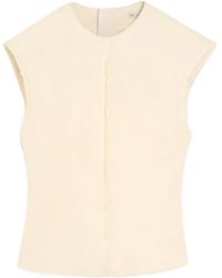Ami Paris - Raw-Edge Sleeveless Top - Lyst