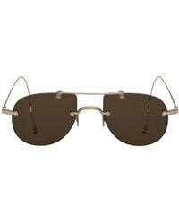 Thom Browne - Eyewear Pilot Frame Sunglasses - Lyst
