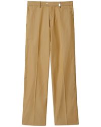 Burberry - Buckle-Detailed Straight-Leg Trousers - Lyst