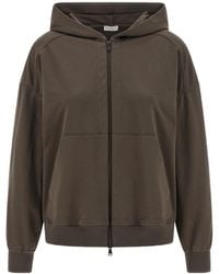 Brunello Cucinelli - Monili-Embellished Zipped Hoodie - Lyst
