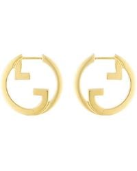 Gucci - Blondie Polished Effect Hoop Earrings - Lyst
