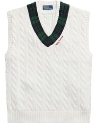Polo Ralph Lauren - Solid Color Knitted Sweater Vest - Lyst