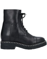 Chloé - Solid Color Round Toe Leather Boots - Lyst