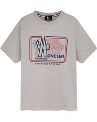 Moncler - Grenoble Logo Printed Crewneck T-Shirt - Lyst