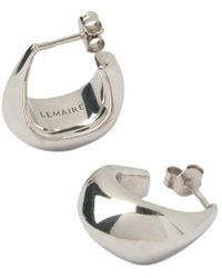 Lemaire - Small Curved Drop Earrings - Lyst