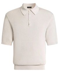 Dolce & Gabbana - Ribbed Knit Polo Shirt - Lyst