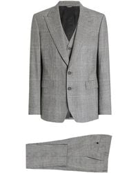 Dolce & Gabbana - Single-Breasted Glen Plaid Suit - Lyst