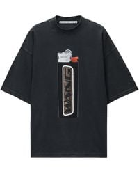Alexander Wang - Lighter-Patterned Oversized T-Shirt - Lyst