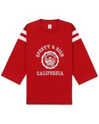 Sporty & Rich - Patterned Crew Neck T-Shirt - Lyst