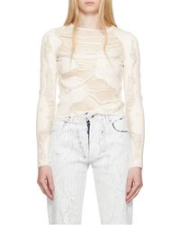 MM6 by Maison Margiela - Distressed Blend Jumper - Lyst