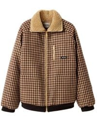 Miu Miu - Fleece-Lined Checked Blouson Jacket - Lyst
