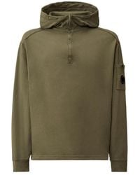 C.P. Company - Light Fleece Half Zip Lens Sweatshirt - Lyst