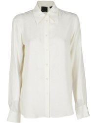 Pinko - Lapel Long-Sleeved Shirt - Lyst