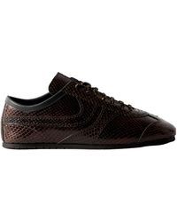 Dries Van Noten - Snakeskin Leather Sneakers - Lyst