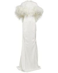 The Attico - Feather-Trimmed Gown - Lyst