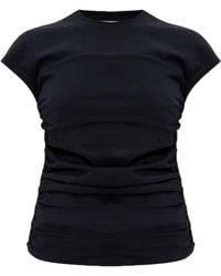 Isabel Marant - Gathered-Detail Cotton T-Shirt - Lyst
