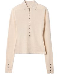 Jacquemus - Long-Sleeve Knitted Polo Shirt - Lyst