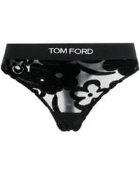 Tom Ford - Floral-Print Logo-Waist Thong - Lyst