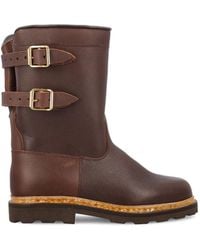 Paraboot - Double-Buckled Round Toe Boots - Lyst