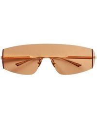 Bottega Veneta - Futuristic Shield Sunglasses - Lyst