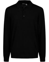 Canali - Long Sleeve Polo Shirt - Lyst