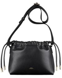 A.P.C. - Ninon Logo Embossed Mini Shoulder Bag - Lyst