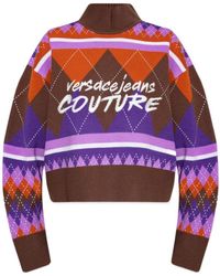Versace Jeans Couture - Couture Logo-Embroidered Knit Jumper - Lyst