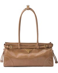 Prada - Triangle-Logo Tote Bag - Lyst