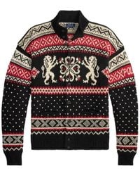 Ralph Lauren - Fair Isle Intarsia-Knit Cardigan - Lyst
