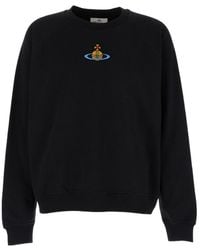 Vivienne Westwood - Orb-Embroidered Cotton Sweatshirt - Lyst