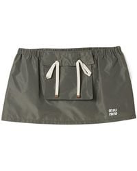 Miu Miu - Technical Fabric Miniskirt - Lyst
