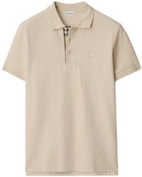 Burberry - Embroidered Slim Fit Polo Shirts - Lyst