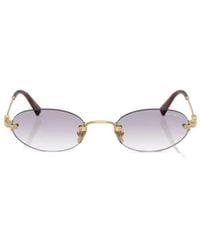 Miu Miu - Eyewear Oval Frame Sunglasses - Lyst