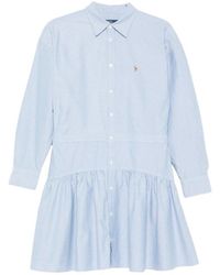 Polo Ralph Lauren - Ruffled Hem Shirt Dress - Lyst