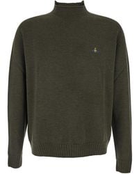 Vivienne Westwood - Orb Embroidered Fisherman Jumper - Lyst