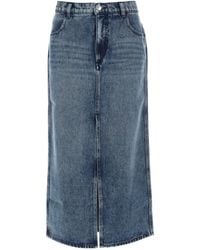 Isabel Marant - Denim Skirt With Belt Loop - Lyst