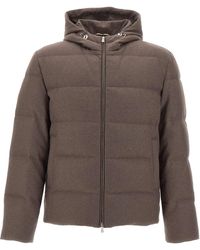 Eleventy - Quilted Hooded Down Jacket - Lyst
