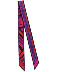 PUCCI - Pucci Printed Silk Skinny Scarf - Lyst