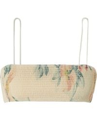 TOTEME - Ruffled Print Bikini Top - Lyst