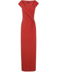 Ralph Lauren - Lauren V-Neck Sleeveless Maxi Dress - Lyst