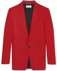 Saint Laurent - Pinstripe-Pattern Single-Breasted Blazer - Lyst