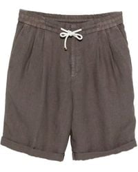 Brunello Cucinelli - Pleated Drawstring Shorts - Lyst