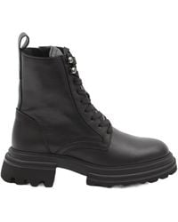 Hogan - Chunky-Sole Lace-Up Ankle Boots - Lyst