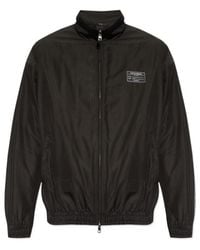Dolce & Gabbana - Logo Patch High Neck Bomber Jacket - Lyst